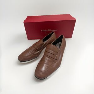 Salvatore Ferragamo Penny Loafer Men’s Brown Leather Size 8 EE